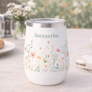 Zierliche Wildblume Personalisierter Name