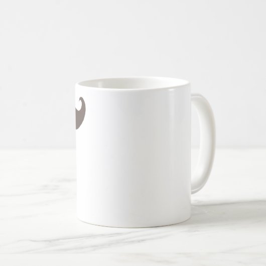 Zierlicher Lenkstangen-Schnurrbart in Brown Kaffeetasse (VorderseiteRechts)