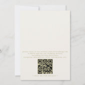 Zierlicher romantischer Blumenbogen moderne QR-Cod Einladung (Rückseite)
