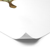 Zierlicher Schmetterling mit Blattmusterflügeln Poster (Ecke)