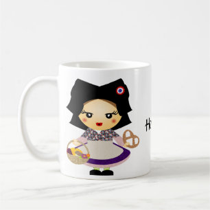 Zierliches fille alsacienne kaffeetasse