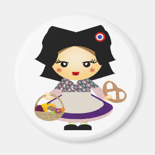 Zierliches fille alsacienne magnet
