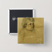 Zierliches fille (Holzkohle) Button (Vorne & Hinten)