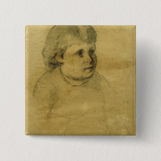 Zierliches fille (Holzkohle) Button (Vorderseite)