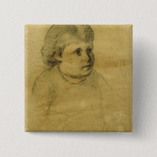 Zierliches fille (Holzkohle) Button