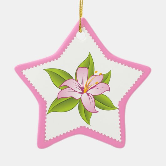 Zierlilie Keramik Ornament (Vorne)