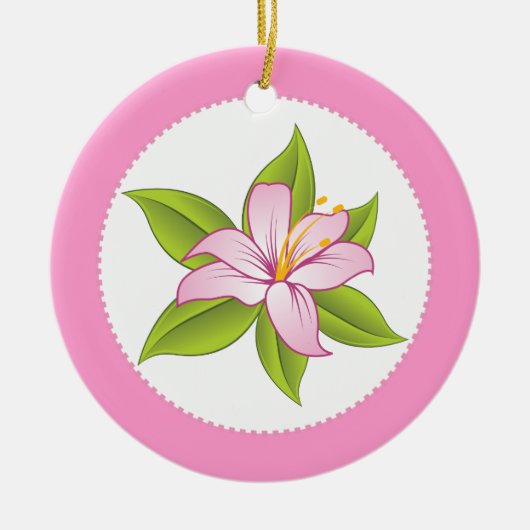Zierlilie Keramikornament (Vorne)