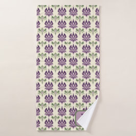 Zierlilie Motif Muster Badehandtuch