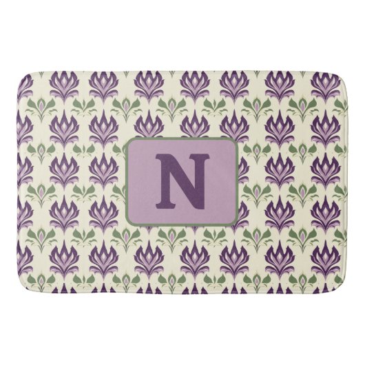 Zierlilie Motif Muster Badematte (Vorderseite)