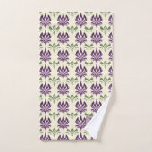 Zierlilie Motif Muster Badhandtuch Set (Handtuch)