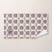 Zierlilie Motif Muster Badhandtuch Set (Handtuch)