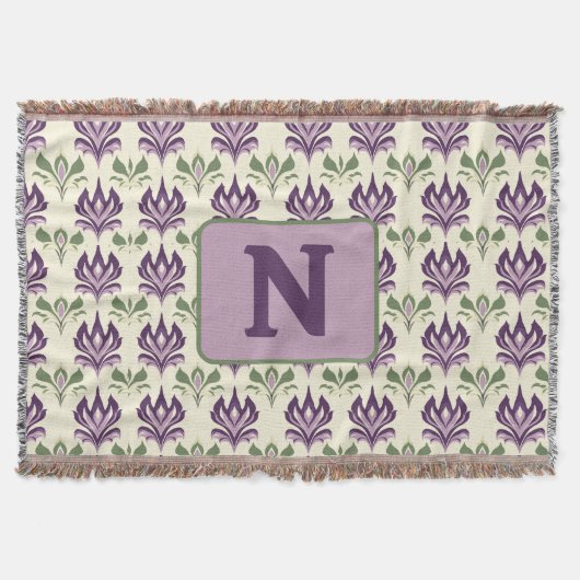 Zierlilie Motif Muster Decke (Vorderseite)