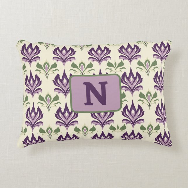 Zierlilie Motif Muster Dekokissen (Vorderseite)