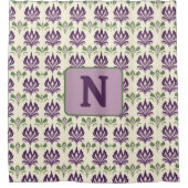 Zierlilie Motif Muster Duschvorhang (Vorderseite)