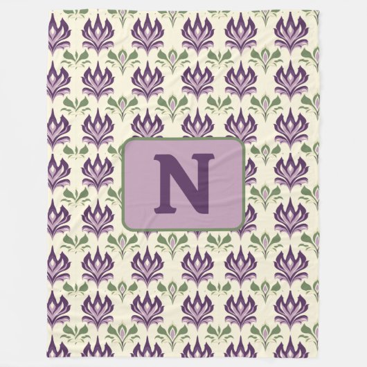 Zierlilie Motif Muster Fleecedecke (Vorderseite)