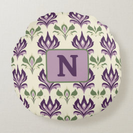 Zierlilie Motif Muster Rundes Kissen