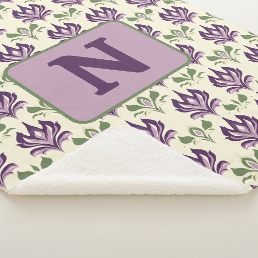 Zierlilie Motif Muster Sherpadecke (3/4)