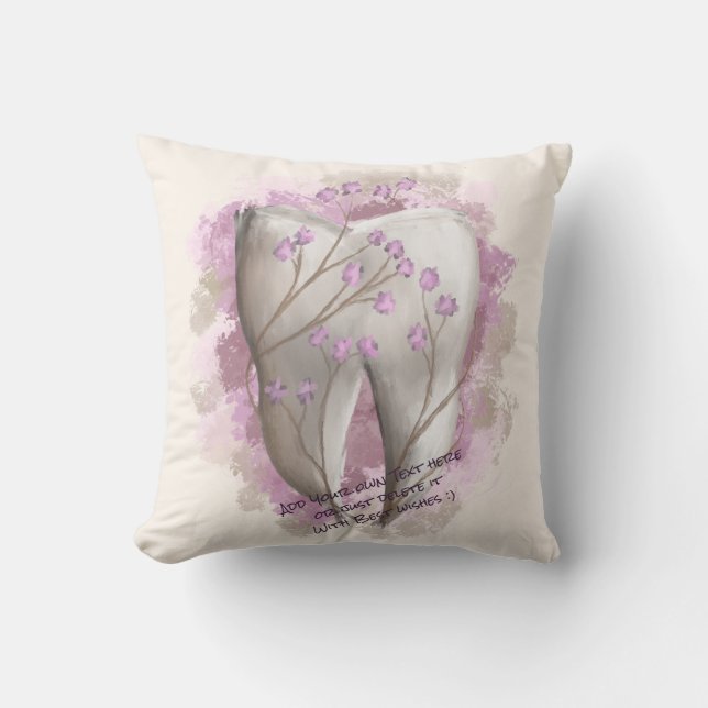 Ziermalerei. Vorlage für Zahnärzte, Zahnärzte Kissen (Vorderseite)