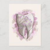 Ziermalerei. Vorlage für Zahnärzte, Zahnärzte Postkarte (Vorderseite)