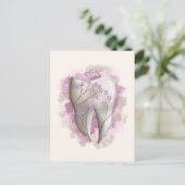 Ziermalerei. Vorlage für Zahnärzte, Zahnärzte Postkarte (Stehend Vorderseite)