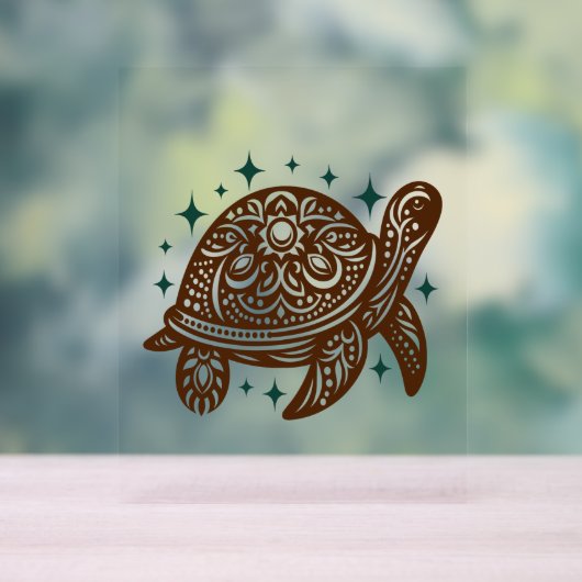 Ziermeerschildkröte Acrylschild (Neutral)