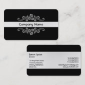 Ziermittel - Silber und Schwarz Visitenkarte (Vorne/Hinten)