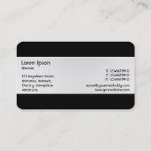 Ziermittel - Silber und Schwarz Visitenkarte (Rückseite)