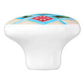 Ziermöbel in Rot und Grün Keramikknauf (Seitenansicht)