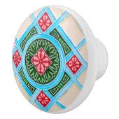 Ziermöbel in Rot und Grün Keramikknauf (Rechts)