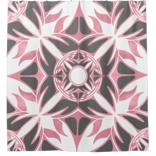 Ziermuster, abstrakt, elegant duschvorhang (Vorderseite)