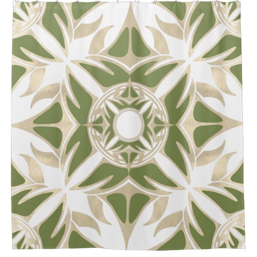 Ziermuster, abstrakt, elegant duschvorhang (Vorderseite)