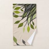 Ziermuster, Blätter, Linien, modern, einfach Badhandtuch Set (Handtuch)