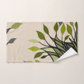 Ziermuster, Blätter, Linien, modern, einfach Badhandtuch Set (Handtuch)