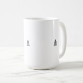 Ziermuster in auffallend schwarz-weiß kaffeetasse (VorderseiteRechts)