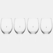 Ziermuster in auffallend schwarz-weiß weinglas ohne stiel (Vorderseite)