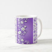 Ziermuster Lilac Muster Kaffeetasse (VorderseiteRechts)