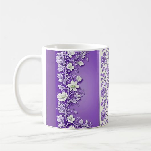 Ziermuster Lilac Muster Kaffeetasse (Links)
