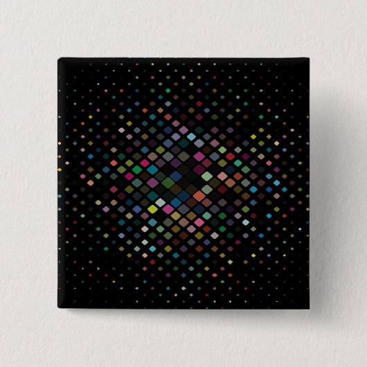 Ziermuster mit kleinen Quadraten Button (Vorderseite)