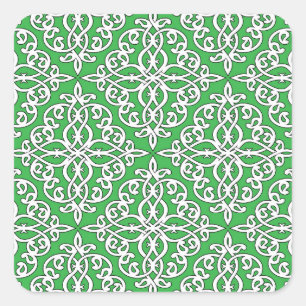 Ziermuster, nahtloses ethnisches Design. Quadratischer Aufkleber