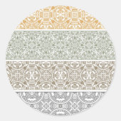 Ziermuster Runder Aufkleber (Vorderseite)