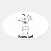 Ziern-Aufkleber Ovaler Aufkleber (Vorderseite)