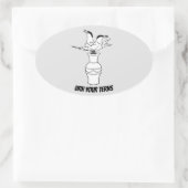 Ziern-Aufkleber Ovaler Aufkleber (Tasche)