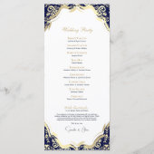 Ziernacht-Blaue und goldene Bezauberung Programm (Rückseite)