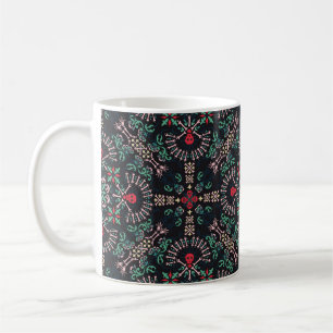 Zierpaisley, Schädel und Knochen Bandana Print,fa Kaffeetasse