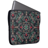 Zierpaisley, Schädel und Knochen Bandana Print,fa Laptopschutzhülle (Vorne Rechts)