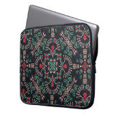 Zierpaisley, Schädel und Knochen Bandana Print,fa Laptopschutzhülle (Vorderseite Links)