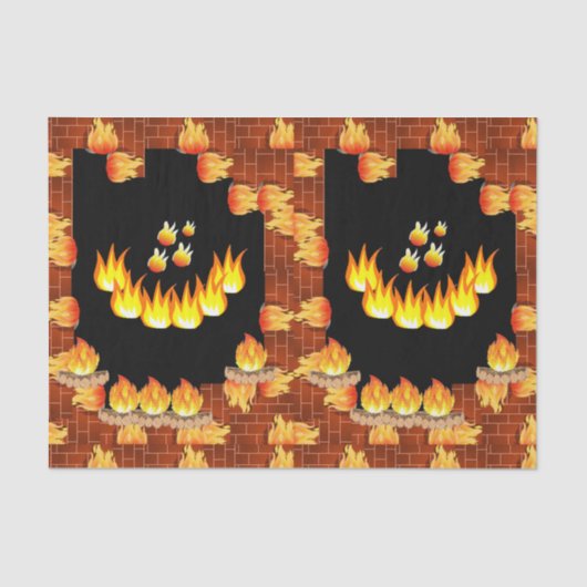 Zierpapier Flamme Seidenpapier (Vorderseite)