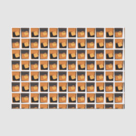 Zierpapier - Whiskey Gläser Gold und Schwarz Seidenpapier