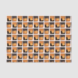Zierpapier - Whiskey Gläser Gold und Schwarz Seidenpapier