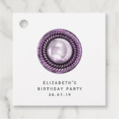 Zierpearen und Spitzen Geschenkanhänger (Vorderseite)